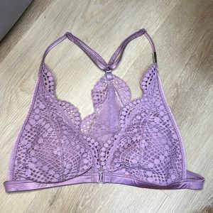 Lightly padded Victoria secret bralette lace cute lilac mesh rave